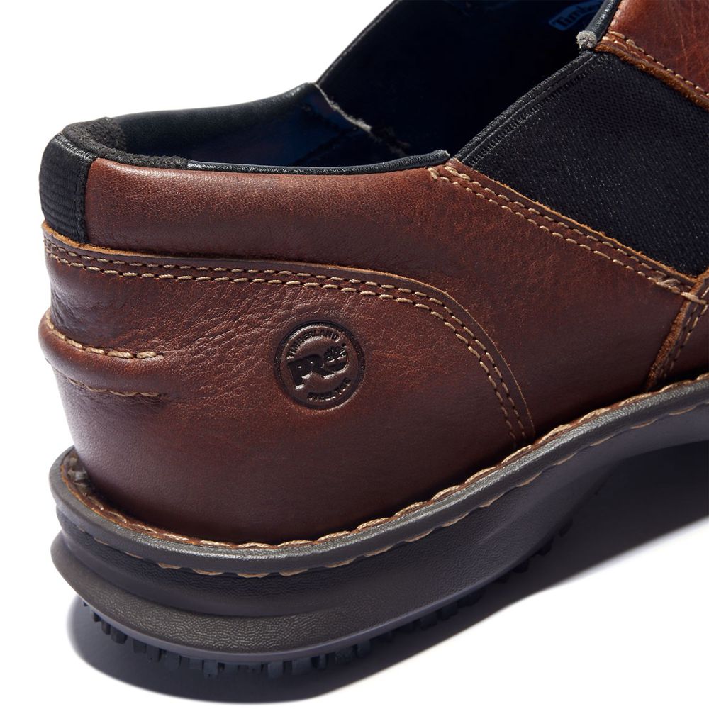 Timberland Παπούτσια Εργασίας Γυναικεια Καφε - Pro® Gladstone Esd Steel Toe Slip-On - Greece 1386402